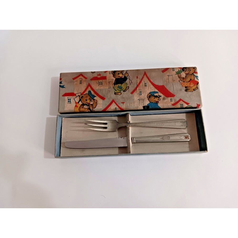 Vintage S E B Stainless Knife & Fork Set In Original Box